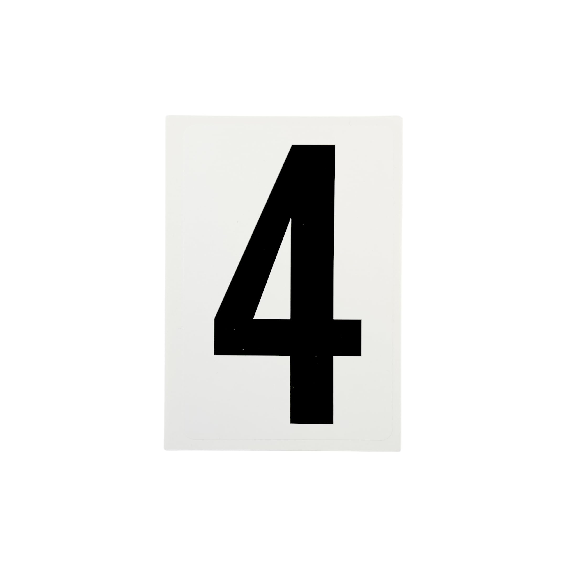 Waterproof Wheelie Bin Black Number 4 Sticker