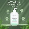 Limpiador facial espumoso Awaken, lavado facial diario suave con 3 ceramidas esenciales para todo tipo de piel, sin aceite, hidratante y refrescante, no comedogénico, botella con bomba de 16 fl oz Limpieza facial 16 Fl Oz (paquete de 1) 8