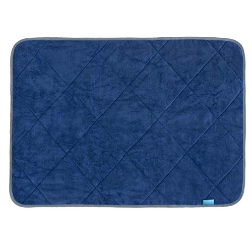 オカ 乾度良好カララカ タオル地 バスマット 約50cm×70cm ネイビー