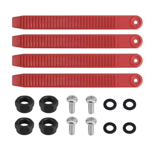 BOXOB 4pcs Snowboard Ankle Ladder Strap Binding with Screws, 7.87x0.87in Snowboard Straps for...