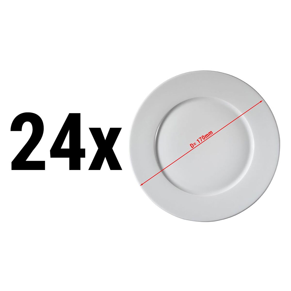 GGM Gastro | SUTPK17#24 | (24 Stück) PERA Weiß - Suppenuntertasse - Ø 170mm - Weiß