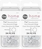 Dritz Home 9019 Smooth Decorative Nails, 7/16-Inch, White (24-Piece) (Pack of 2)