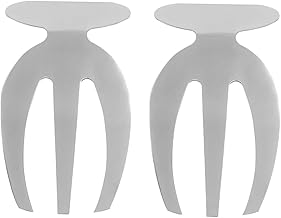 STOBAZA 2 Peças De Aço Inoxidável Garfo De Salada De Macarrão Vegetariano Pinça De Cozinha Garfo De Salada Servidor De Salada Garfo De Salada Para Casa Salada De Aço Inoxidável Suporte De