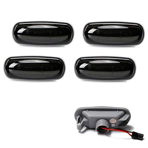 Ijdmtoy Smoked Lens Amber/Red Full Led Trunk Bed Marker Lights Set Compatible With 2003-09 Dodge Ram 2500Hd 3500Hd Truck Double Wheel Side Fenders, Powered By Total 48 Led #TOP1