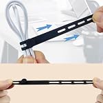25 Pcs Silicone Cable Ties Wire Reusable Adjustable with Lock Buckle Ties High Elasticity Cord Wraps for Electrical Cords, Earphone, Phone Charger(Colorful)