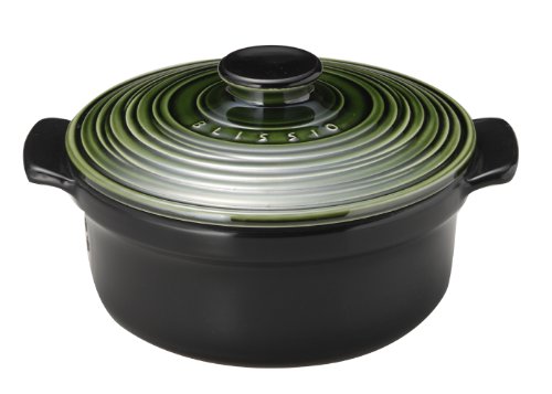 Ginpo Pottery 3211 Banko Ware Airtight Earthenpot, 8.3 inches (21 cm), Brisio Casserole, Oribe Glaze