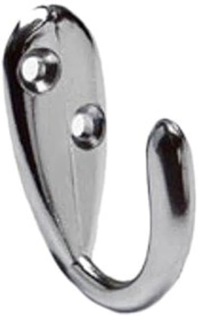 Merriway® BH00524 (5 Pcs) Chrome Plated Single Robe Hook - Pack of 5 Pieces