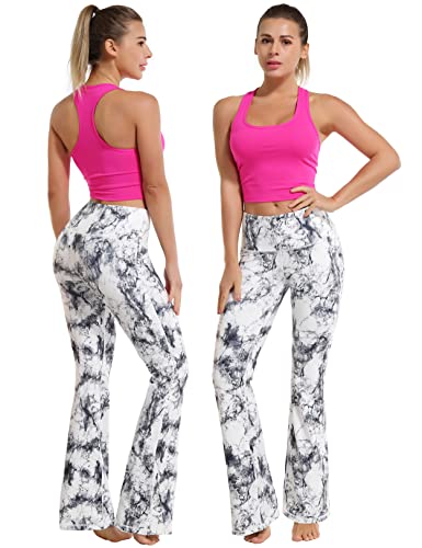 Image of BUBBLELIME 29 inch /31 inch /33 inch /35 inch /37 inch 3 Styles Women's High Waist Bootcut Yoga Pants Basic /Side Pockets Tummy Control Workout Flared