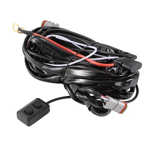 Auxbeam RGB Series Only 6-Lead Wiring Harness Kit 12V with 40A Fuse & Relay 3-PIN DT Plug