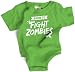 Wry Baby Born to Fight Zombies Snapsuit 0-6M Green