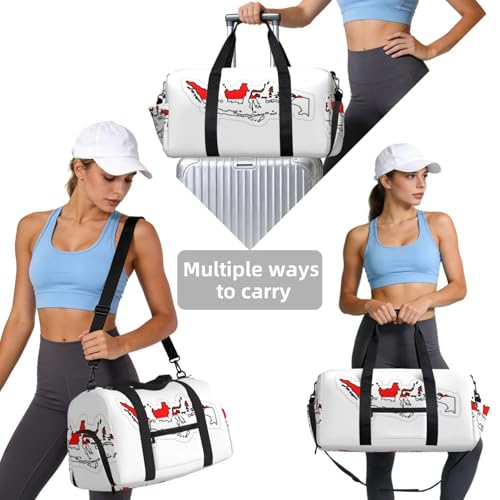Bolsa cruzada de mano con diseño de mapa de Indonesia y bolso bandolera casual 4