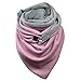 Darringls Schal Damen Winter Dreieckschal Valentinstag Winterschal ​mit Love Motiv Druck Baumwolle Lässige Groß Wickelschal Schals mit Knopf Soft Wrap Kuschelig Liebesdruck Dreieckstuch Scarf