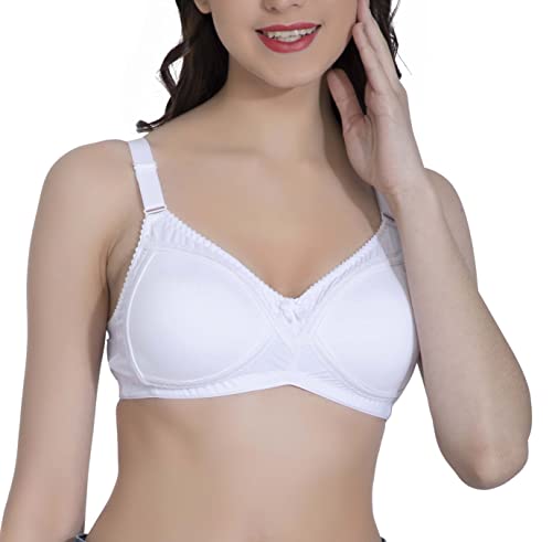 Image of Womens Seamless Padded Bra | Non Wired | Detachable Straps | Everyday Comfort | Full Coverage