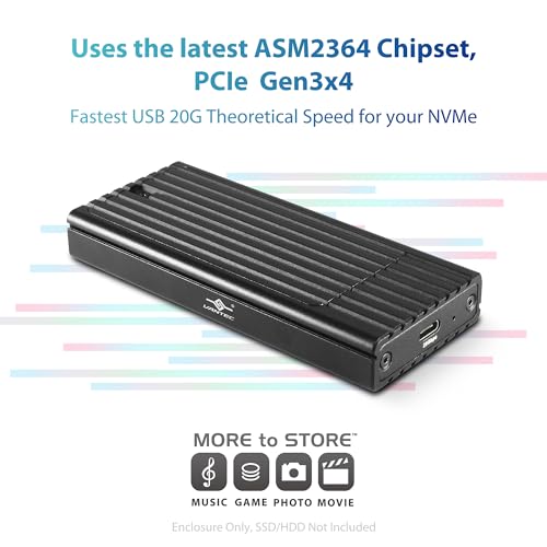 Caja externa Vantec NexStar SX para SSD M.2 NVMe USB 3.2 miniatura 2