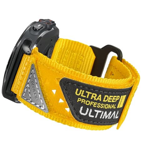 Bracelet de sport en nylon de 47 mm compatible montre intelligente Galaxy Watch Ultra 47 mm jaune