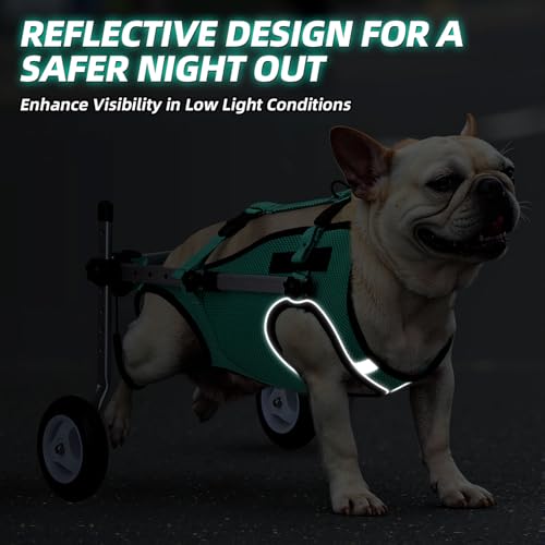 Nasjac Dog Wheelchair for Back Legs - Lightweight Portable Wheelchair with Reflective Stripes, Adjustable Pet Wheelchair Cart for Senior, Arthritis, Paralyzed, Injured, or Disabled Dogs (R, S) by Nasjac - Image 5