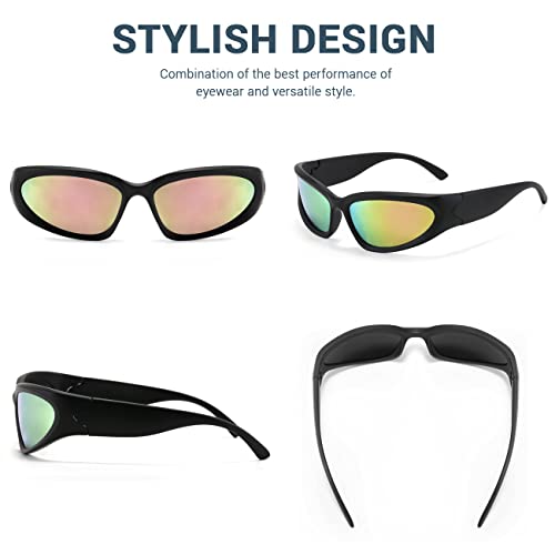 Nicbooy Wrap Around Sunglasses, Men‘s Sunglasses, Classic Party Eyeglasses, Wraparound Shade Sunglasses For Activities #TOP5