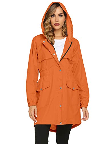 Avoogue Rain Jacket Women Waterproof Lightweight Rain Jackets Outdoor Hooded Raincoat #TOP1