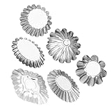 LOLIPPYY 6 piezas Molde de Tartaletas de Acero Inoxidable Resistente al Calor para Hornear Tartas Pasteles Pudines y Cupcakes Compacto para Cocina Doméstica y Reuniones Familiares
