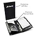 Brinero Premium Server Book Textured 5x9, Newly Improved Magnetic Bulk Pockets for 2022, 2 Pen Holders, Zipper Pocket, Firm Writing Surface