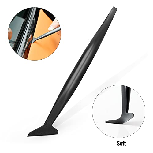 Image of Gomake Vehicle Vinyl Wrap Window Tint Film Tool Kit Include 4 Inch Felt Squeegee, Retractable 9mm Utility Knife and Blades, Zippy Vinyl Cutter and Mini Go Corner Squeegee for Car Wrapping (5 Tools)