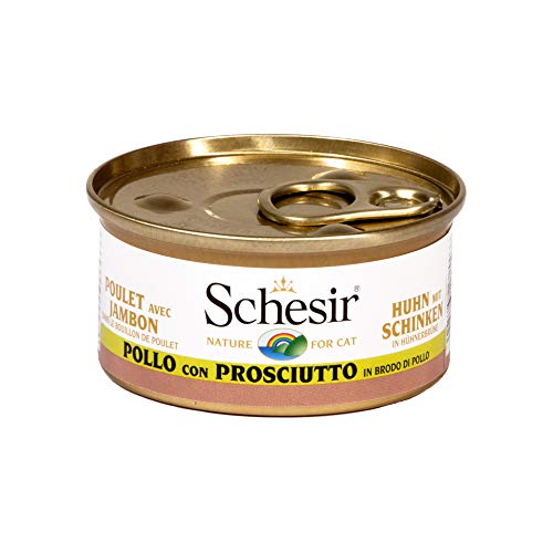 Schesir Pollo con jamón en Caldo de Pollo 70g