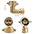 RV City Water Inlet with 90-Degree Lead-Free Brass Elbow, 3/4 NH Female to 1/2 NPT Male Connection, Ideal RV Water Fill Replacement Flange