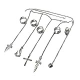 Kurapika Chains Hand Chain Ring Kurapika Cosplay Anime Rings with Chains Bracelet Silver