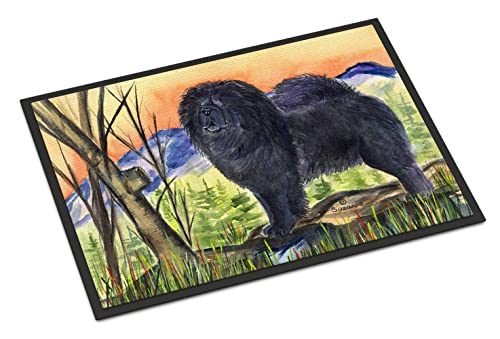 Caroline's Treasures SS7005JMAT Chow Chow Doormat 24x36 Front Door Mat Indoor Outdoor Rugs for Entryway, Non Slip Washable Low Pile, 24H X 36W