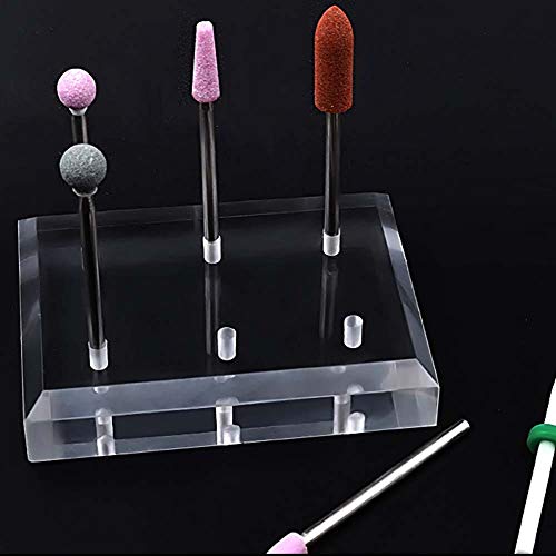 Soporte acrílico para 6 piezas de mechas de manicura miniatura 4
