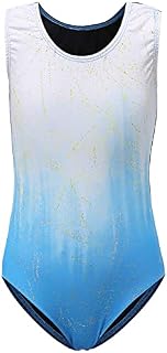 Sinoem Gymnastics Leotards for Girls Long Sleeve/Sleeveless Glitter Sparkle Gradient Color Dancing Ballet Gymnastics Athletic for Little Girl 3-12 Years