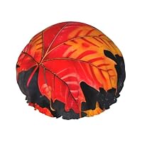 Wiederverwendbare Duschhaube Mit Vintage-Schmetterlings-Design – Doppellagig & Wasserdicht