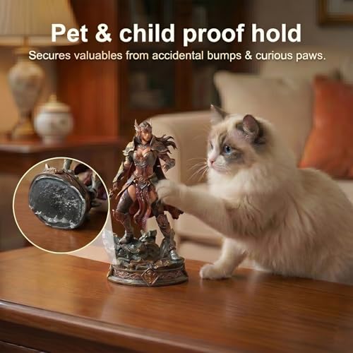 Anirun Clear Museum Gel – Removable & Reusable Earthquake Putty for Glass, Antiques, and Collectibles – Invisible Adhesive Wax to Prevent Falling & Shifting(Total 2oz)