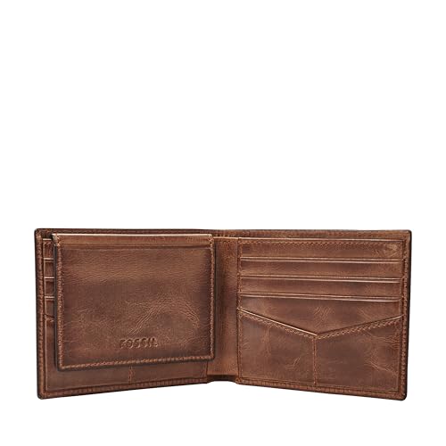 Fossil Men's Derrick Leather RFID-Blocking Bifold Passcase with Removable Card Case Wallet2