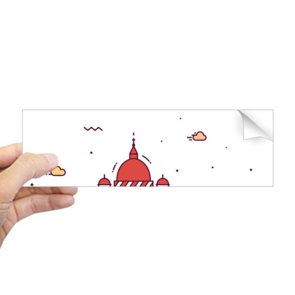 Sticker Rome Italie pare-chocs voiture - Autocollant rectangulaire plat repère