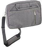 Navitech Grey Sleek Water Resistant Travel Bag - Compatible with VTech Genio MAX My First Laptop