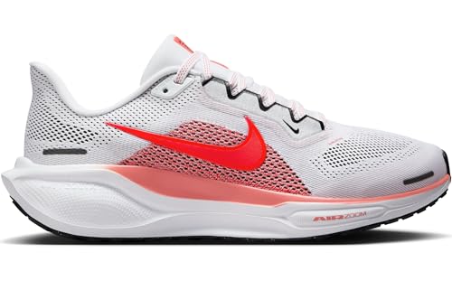 Nike Nike Pegasus 41 Women's Road Running Shoes (FD2723-109, White/Magic Ember/Black/Bright Crimson) Size 8