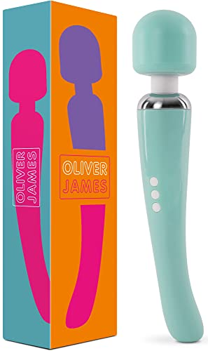 Oliver James Wiederaufladbares Massagegerät - Massagestab mit 20 Vibrationsmuster und 8 Geschwindigkeitsstufen - Stab Massagegerät für Muskelverspannungen - Inklusive Tragetasche, Türkis Oliver James Wiederaufladbares Massagegerät - Massagestab mit 20 Vibrationsmuster und 8 Geschwindigkeitsstufen - Stab Massagegerät für Muskelverspannungen - Inklusive Tragetasche, Türkis