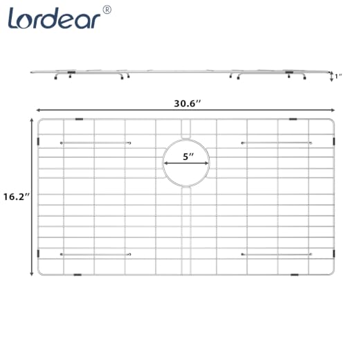 Lordear Sink Grid for Bottom Rinse - 30.6'' x 16.2'' Protector Grate Rack by Lordear - Used condition - Image 2