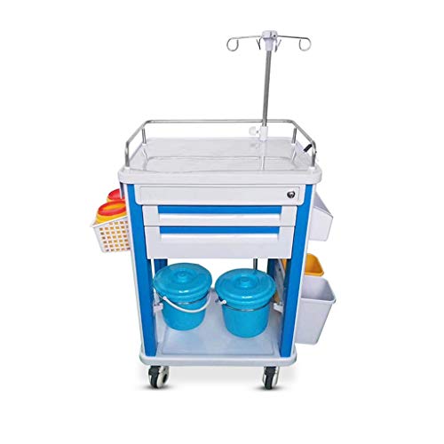 Carro médico para apósitos de Cuidado, Carro rodante para Servicios públicos de ABS Carros de Tratamiento para Salones de Belleza, Vehículos para Instrumentos de Cambiador de apósitos quirúrgi