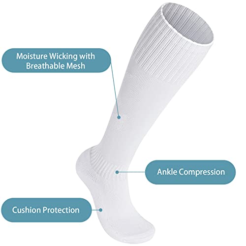 FPAKDH 2 Pair Kids Football Socks for 7-13 Years Old Breathable Sports Training Soccer Socks Girls and Boys2