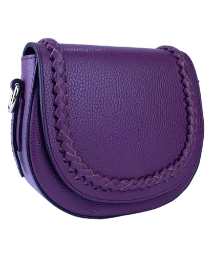 Sac à main en cuir italien violet idéal pour vos sorties et soirées urbaines