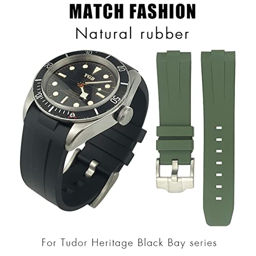 Bracelet montre caoutchouc étanche anti-usure pour Tudor Pelagos 23mm Agate - 2
