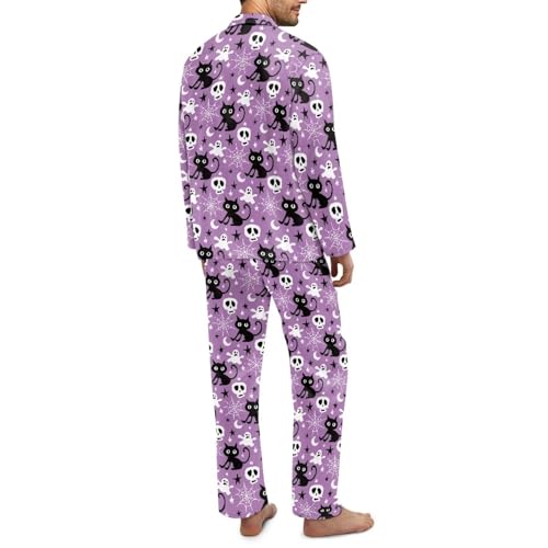 Pajamas for Men Set Cotton Comfy Pajamas Adults Sleepwear Sets Soft Lightweight Night Wear Loungewear House Wear2