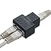 Produktbild COVVY RJ45 Splitter Adapter Buchse, RJ45 Splitter Adapter 1 bis 2 Dual Female Port Cat 5/Cat 6 LAN Netzwerk Ethernet Splitter Connector (1 Pcs, Schwarz)