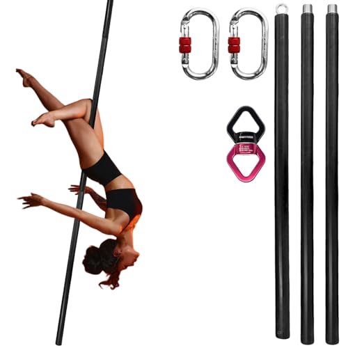 PRIOR FITNESS Aerial Flying Pole Set, Black 3m Aerial Dance
