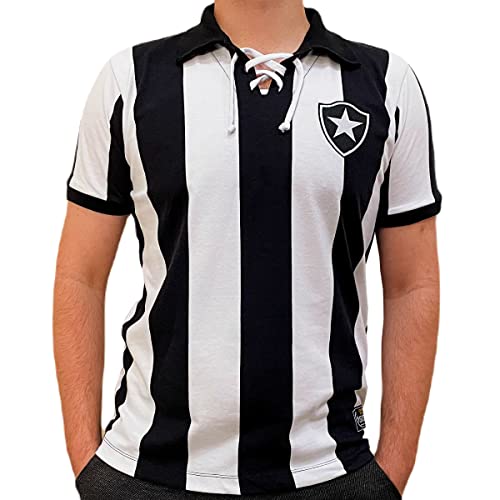Camisa Botafogo Retrô 1907 Oficial Tamanho:G;Cor:Preto+Branco
