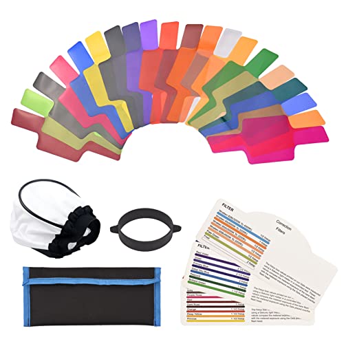 Homesen 20 pçs/conjunto Filtro de Flash Universal Géis de Flash Filtros de Correção de Cor para Câme