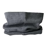 CHARM 2way ネックウォーマー (メンズ レディース) 就寝 薄手 春夏 (フリーサイズ/ダークグレー) ターバン ヘアバンド UVカット 日本製 オーガニックコットン