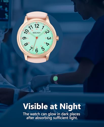 Advanced Nurse Watch Waterproof for Medical Professionals - Easy Read Dial, Silicone Band, Second Hand Luminance, 12/24 Hour Military Time, Ideal for Nurses and Students - Image 5